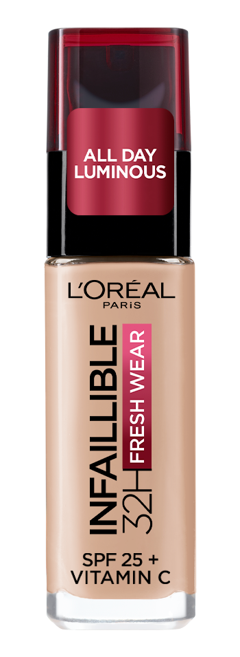 L'Oreal Paris - Base de maquillaje Infallible de larga duración, 406 beige  cálido, 1 tubo, 0.32 onzas